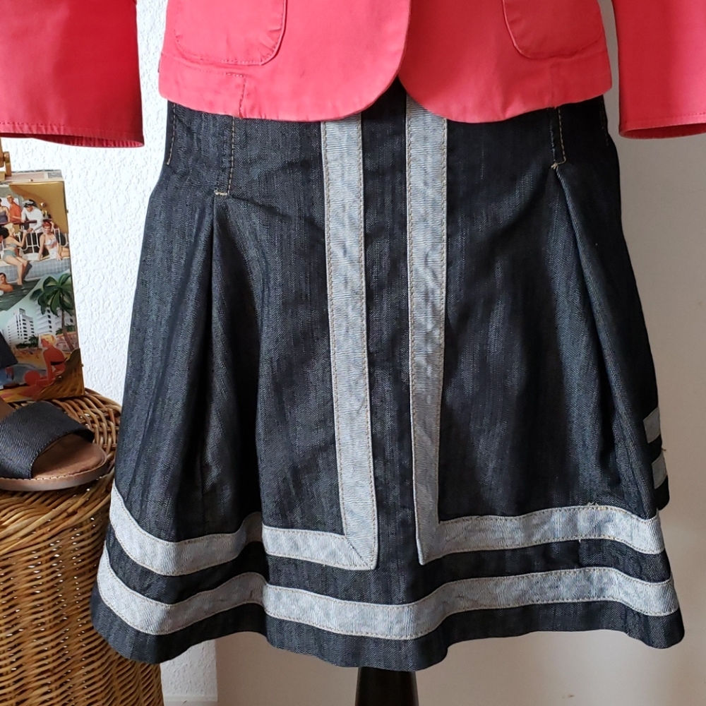 Baccini Denim High Waist Skirt Size 12P - Picture 2 of 8